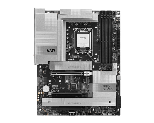MSI PRO Z890-A WIFI (Wi-Fi 7), Intel Core Ultra (Series 2), LGA 1851/DDR5/PCIe 5.0/4xM.2 - ATX Gaming MotherBoard