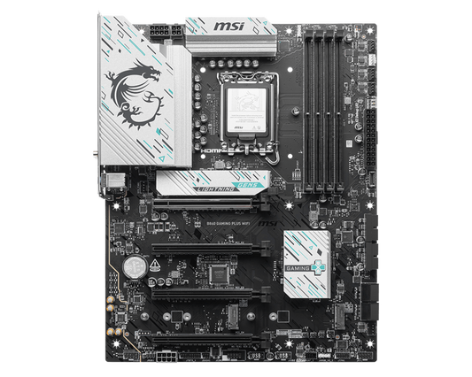 MSI B860 GAMING PLUS WIFI (Wi-Fi 7) Intel Core Ultra (Series 2), LGA 1851/DDR5/PCIe 5.0/3xM.2 - ATX Gaming MotherBoard