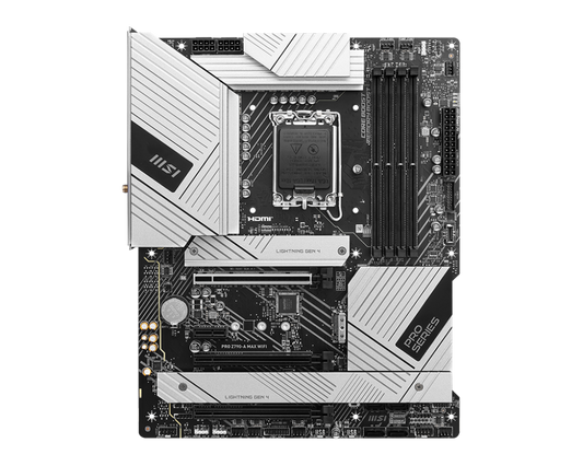 MSI PRO Z790-A MAX WIFI (Wi-Fi 7), Intel 14th 13th 12th Series, LGA 1700/DDR5/PCIe 5.0/4xM.2 - ATX Gaming MotherBoard