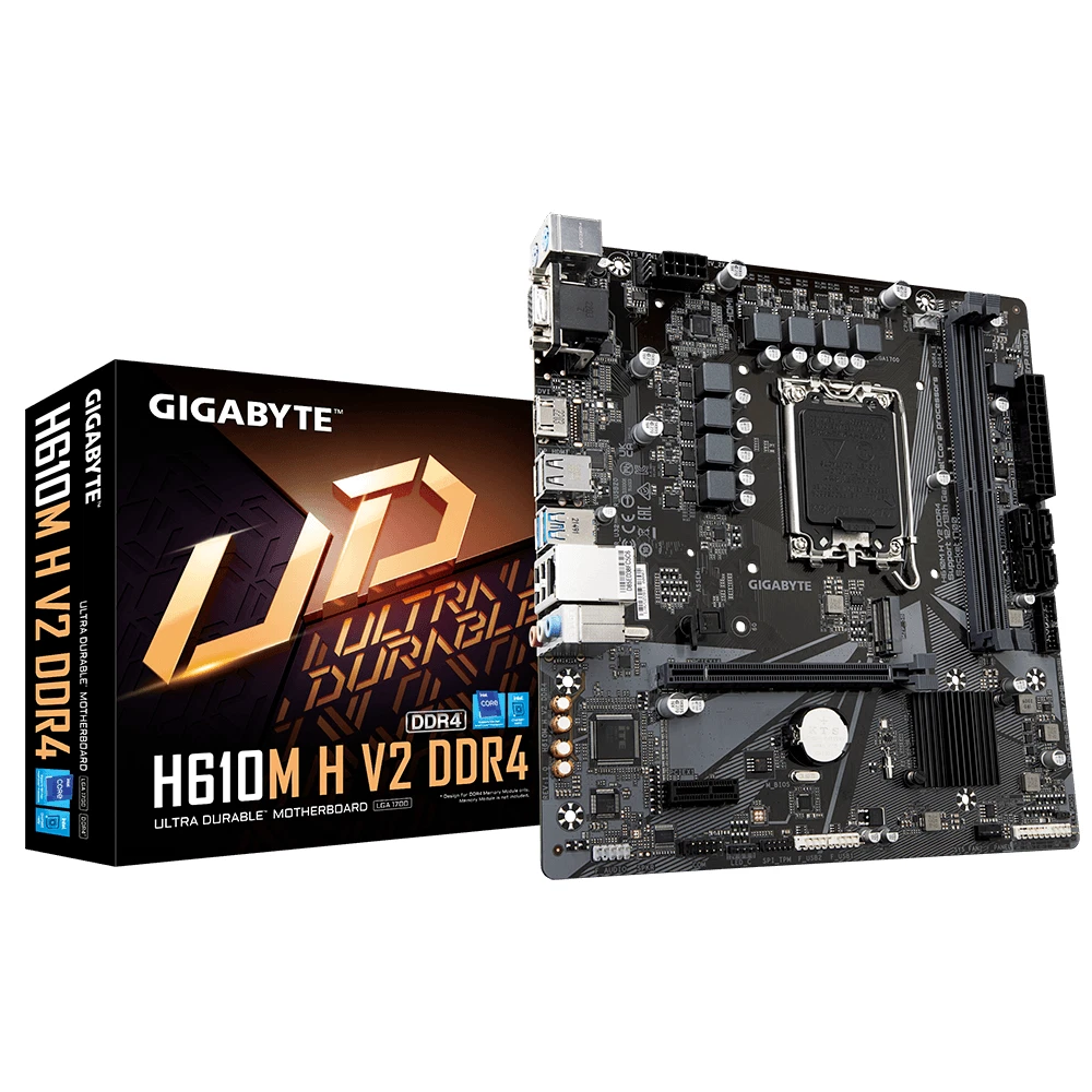 GIGABYTE H610M H DDR4 LGA 1700, Intel 12th M.2, PCIe 4.0 ,USB 3.2 Gen1-mATX Motherboard