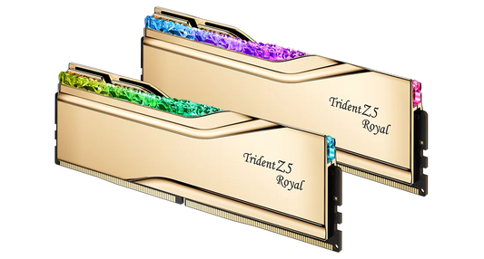 G.SKILL Trident Z5 Royal RGB Series 32GB (2x16GB) DDR5 RAM 6000MT/s CL28 Memory Kit - Gold