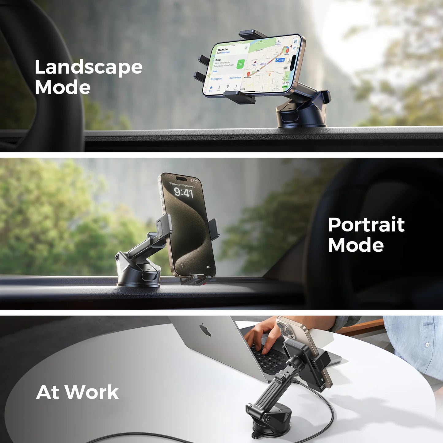 JOYROOM JR-ZS241S Wireless Car Charger Holder-Black