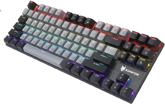 XUNFOX K80 Gaming Keyboard Blue Mechanical Switch