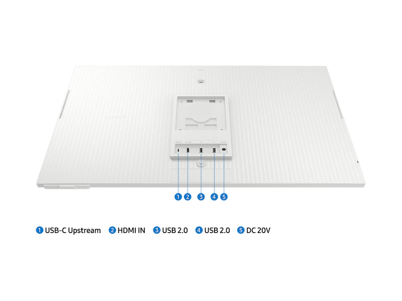 Samsung M8 (DM801) Smart 32" 4K UHD, Tizen™ OS Flat Business Monitor, VA, 60Hz, 4ms(GTG), HDR10+, 99% sRGB, USB Type-C w/ Cam, Speakers, Remote Control & Ergonomic Stand - White