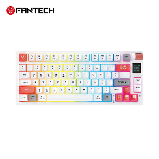 FANTECH MK917 ATOM PRO79 WIRELESS MECHANICAL GAMING KEYBOARD WHITE RED SWITCH