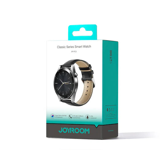 JOYROOM JR-FC2 Classic Waterproof IP68 Classic Series Smart Watch (Make/Answer Call) With Leather Straps