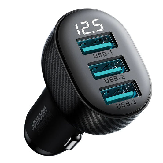 JOYROOM JR-CCD03 3.4A 3USB Digital Display Car Charger