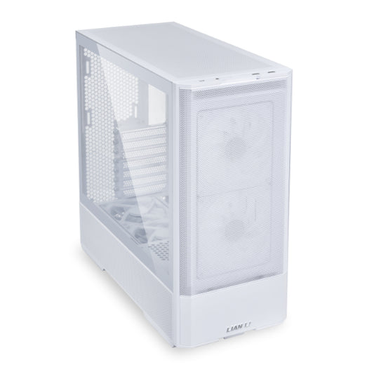 Lian Li LANCOOL 207 (207RW) MESH (White) ARGB ATX Mid Tower Tempered Glass Gaming Case W/ Type-C & (Front 2x140mm ARGB Fans + 2x120mm PWM Fan On PSU Shroud)