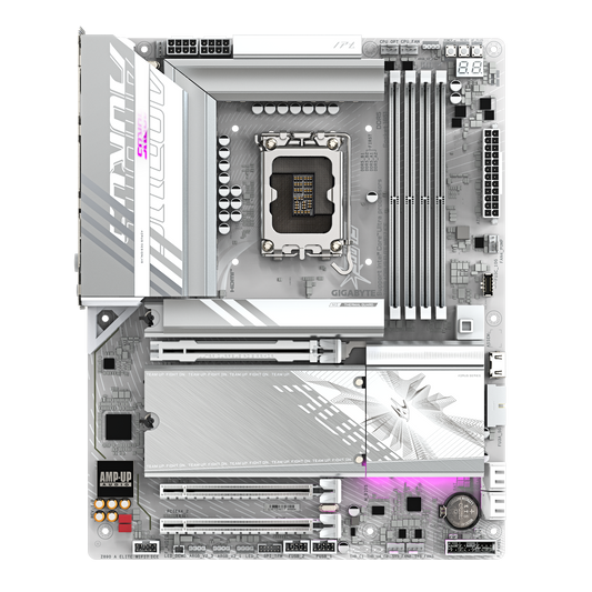 GIGABYTE Z890 AORUS ELITE WIFI7 ICE, Intel Core Ultra (Series 2), LGA 1851/DDR5/PCIe 5.0/4xM.2 - ATX Gaming MotherBoard