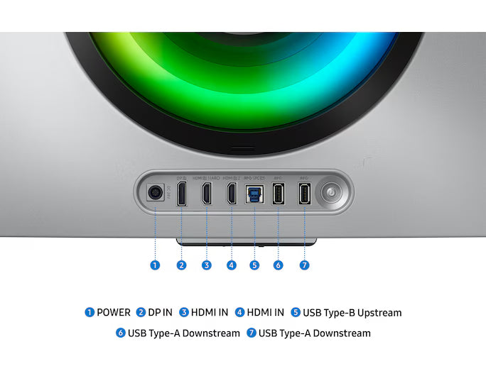 Samsung Odyssey OLED G8 2025 Smart (DG852) 34" 3K UWQHD (3440x1440) Curved, 175Hz, 0.03ms(GTG), QD-OLED, HDR10+, 10Bits, 99% DCI Coverage PRO Colors, G-Sync Compatible, w/ Adaptive Sound Pro Speakers, Ergonomic Stand & Core Sync