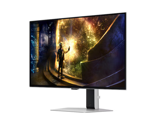 Samsung Odyssey OLED G6 (DG612) 27" Flat Monitor 2K (2560 x 1440) 240Hz, 0.03ms(GTG), Quantum Dot, HDR10+, 99% DCI Coverage, 10Bit, HDMI 2.1, G-Sync compatible w/ Sleek Metal Design & Ergonomic Stand