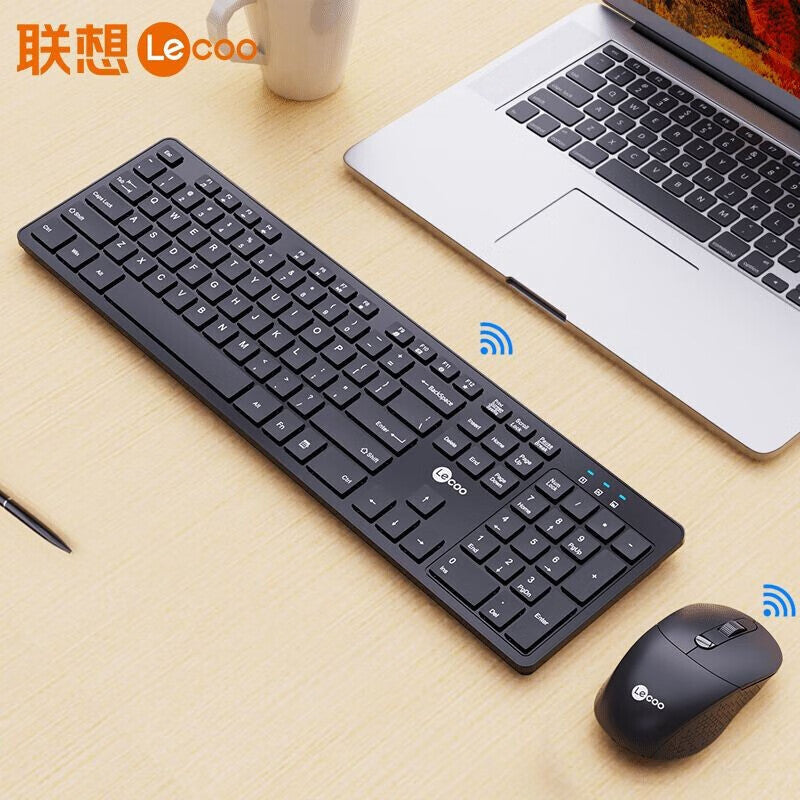 Lecoo Mouse and Keyboard KW200 Wireless Keyboard And Mouse Combo Design by Lenovo