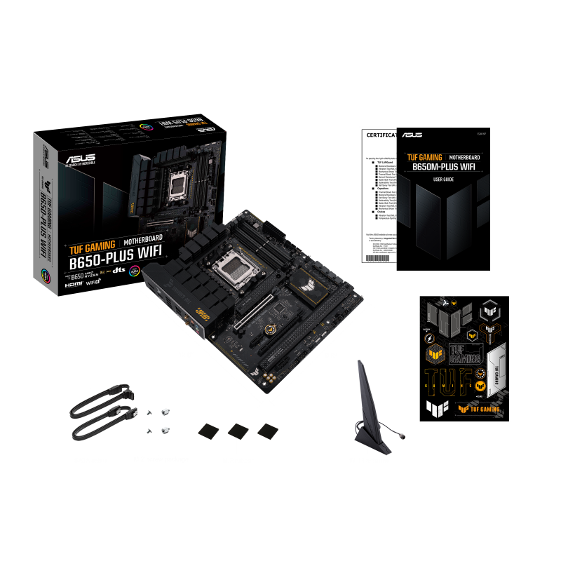 ASUS TUF GAMING B650-PLUS WIFI (Wi-Fi 6) AMD RYZEN 7000 8000 9000 Series AM5/DDR5/PCIe 4.0/3xM.2 - ATX Gaming MotherBoard