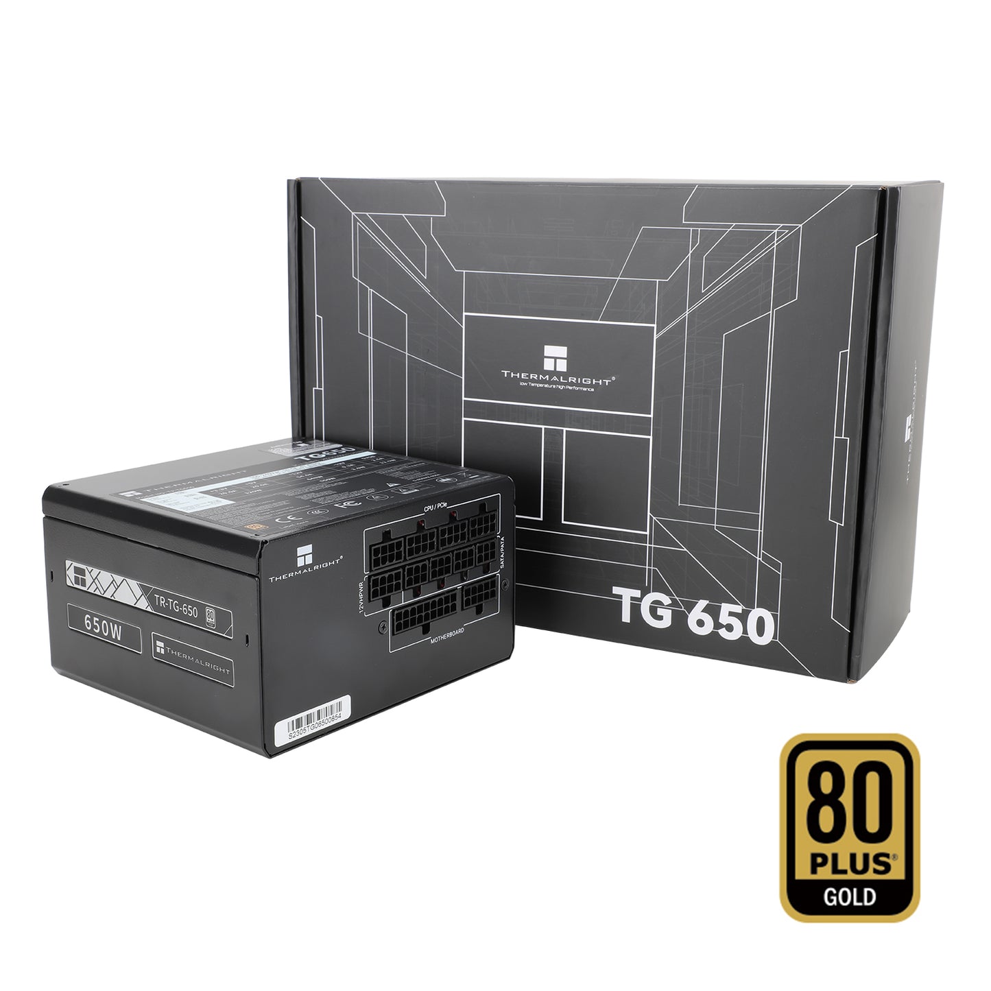 Thermalright (TG-650) Gold 650W (ATX 3.0) 80 Plus Gold Full Modular, Smart Fan - Power Supply