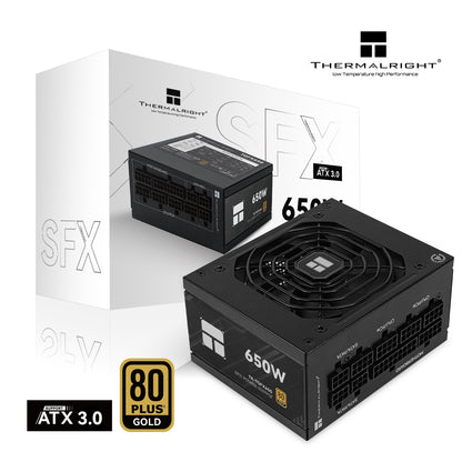 Thermalright (TGFX-650) SFX Gold 650W (ATX 3.0) 80 Plus Gold Full Modular, Smart Fan - Power Supply (12VHPWR PCIE 5.0 Connector Not Included)