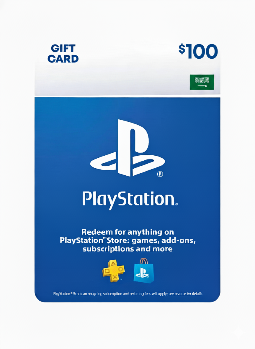 Playstation Store Gift Card 100 KSA