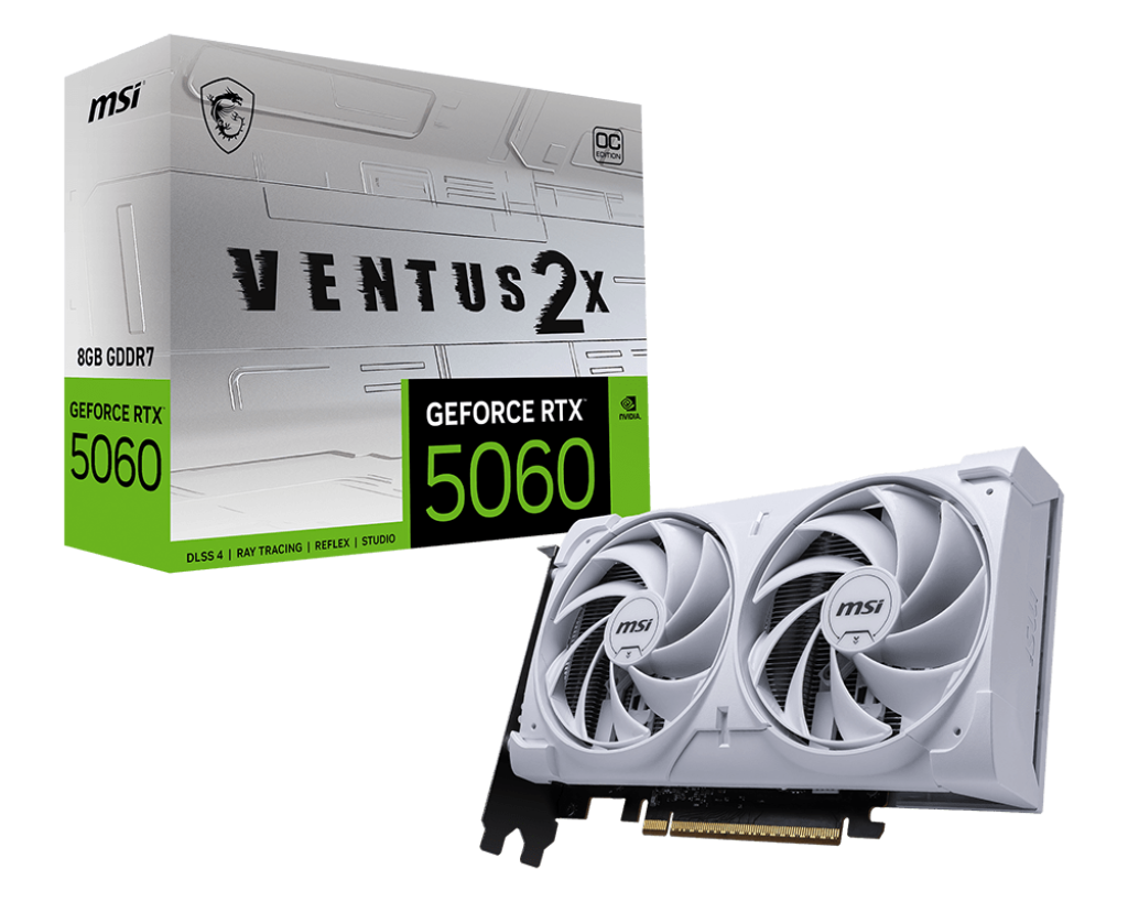 MSI GeForce RTX™ 5060 8G VENTUS 2X OC WHITE 8GB GPU
