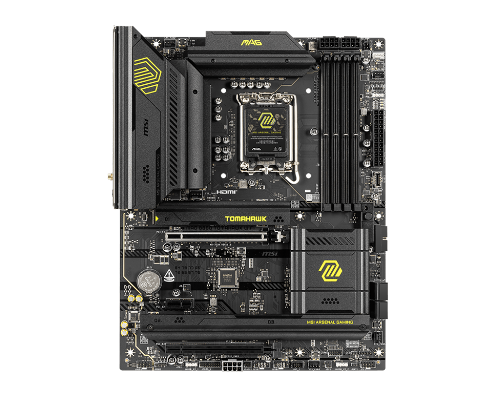MSI MAG B860 TOMAHAWK WIFI (Wi-Fi 7) Intel Core Ultra (Series 2), LGA 1851/DDR5/PCIe 5.0/3xM.2 - ATX Gaming MotherBoard