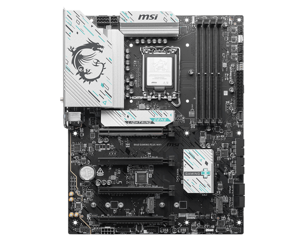 MSI B860 GAMING PLUS WIFI (Wi-Fi 7) Intel Core Ultra (Series 2), LGA 1851/DDR5/PCIe 5.0/3xM.2 - ATX Gaming MotherBoard