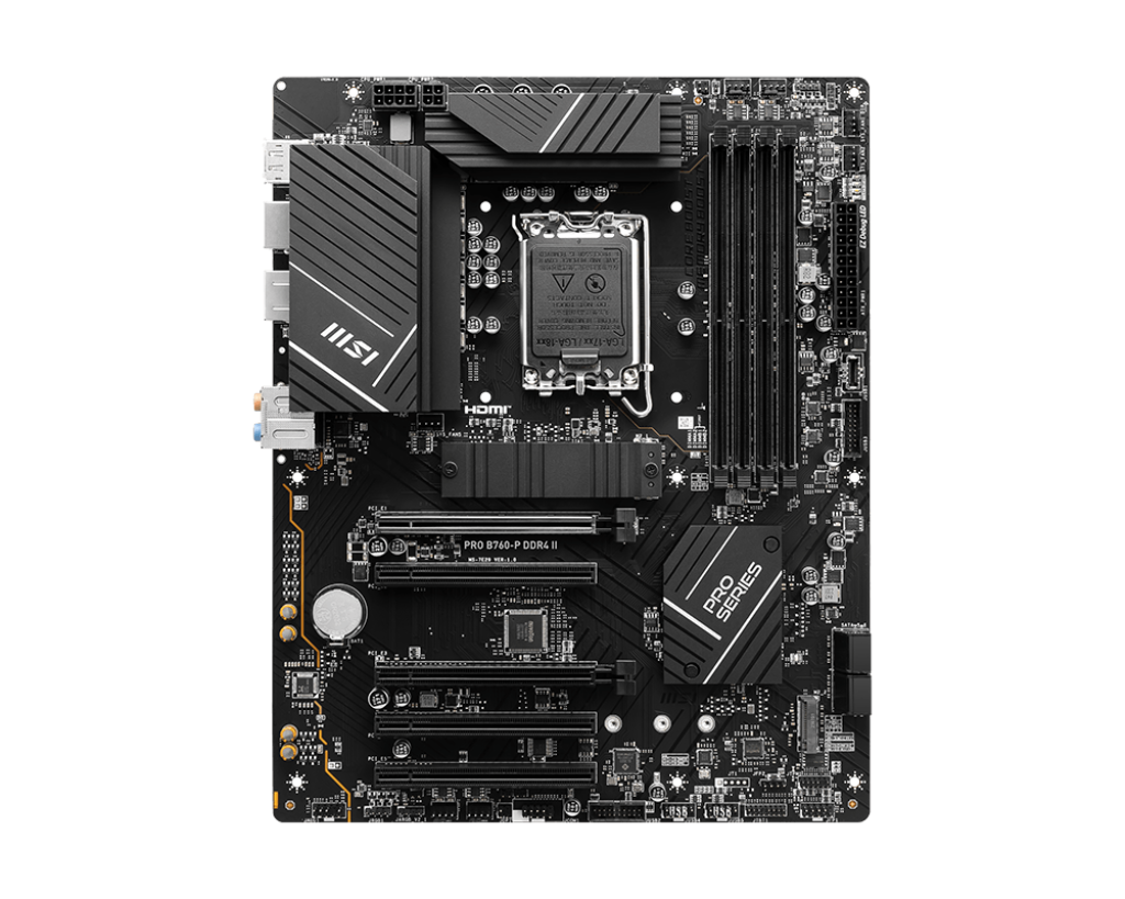 MSI PRO B760-P II, Intel 14th 13th 12th Series, LGA 1700/DDR4/PCIe 4.0/2xM.2 - ATX Gaming MotherBoard