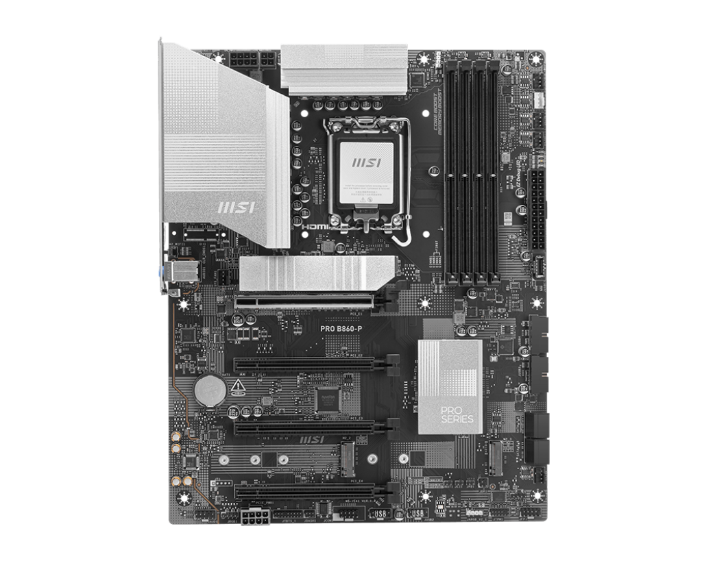 MSI PRO B860-P Intel Core Ultra (Series 2), LGA 1851/DDR5/PCIe 5.0/3xM.2 - ATX Gaming MotherBoard