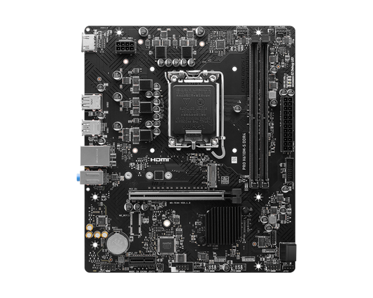 MSI PRO H610M-S, Intel 14th 13th 12th Series, LGA 1700/DDR4/PCIe 4.0/1xM.2 - mATX Gaming MotherBoard