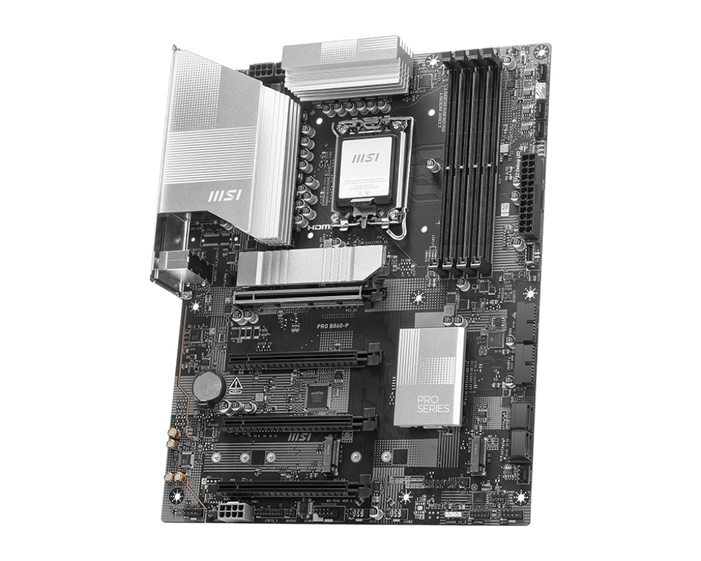 MSI PRO B860-P Intel Core Ultra (Series 2), LGA 1851/DDR5/PCIe 5.0/3xM.2 - ATX Gaming MotherBoard