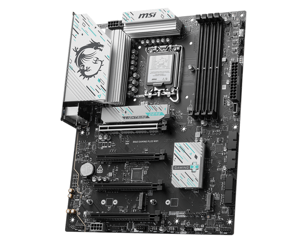 MSI B860 GAMING PLUS WIFI (Wi-Fi 7) Intel Core Ultra (Series 2), LGA 1851/DDR5/PCIe 5.0/3xM.2 - ATX Gaming MotherBoard