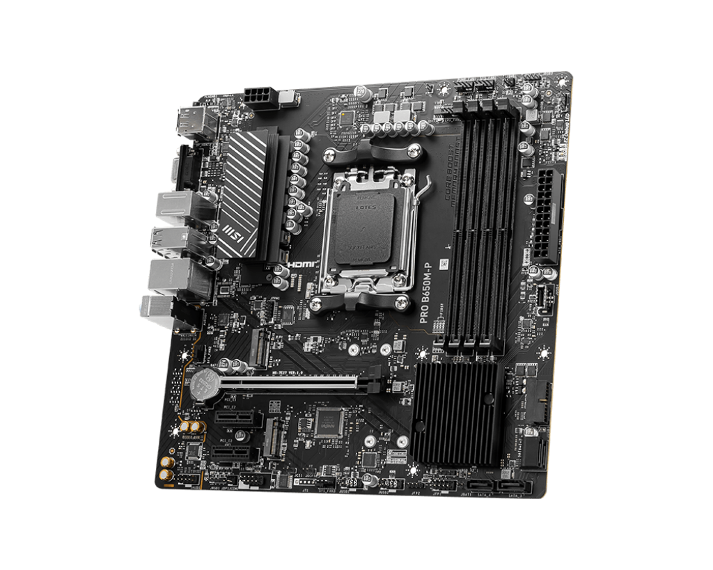 MSI PRO B650M-P AMD RYZEN 7000 Series AM5/DDR5/PCIe 4.0/2xM.2 - mATX Gaming MotherBoard