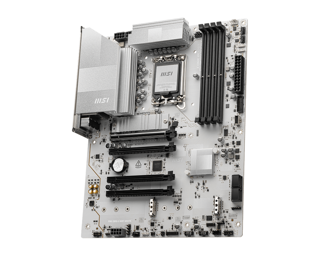 MSI PRO Z890-S WIFI WHITE (Wi-Fi 7), Intel Core Ultra (Series 2), LGA 1851/DDR5/PCIe 5.0/3xM.2 - ATX Gaming MotherBoard