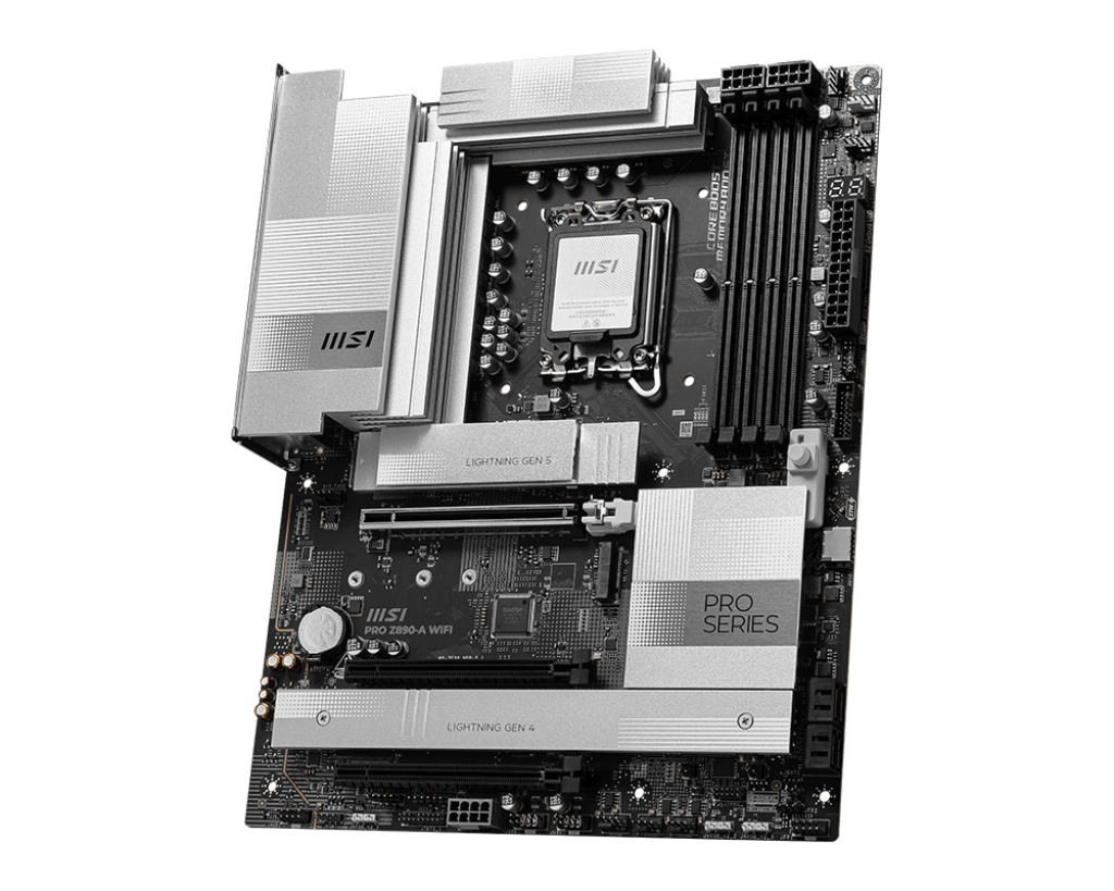 MSI PRO Z890-A WIFI (Wi-Fi 7), Intel Core Ultra (Series 2), LGA 1851/DDR5/PCIe 5.0/4xM.2 - ATX Gaming MotherBoard