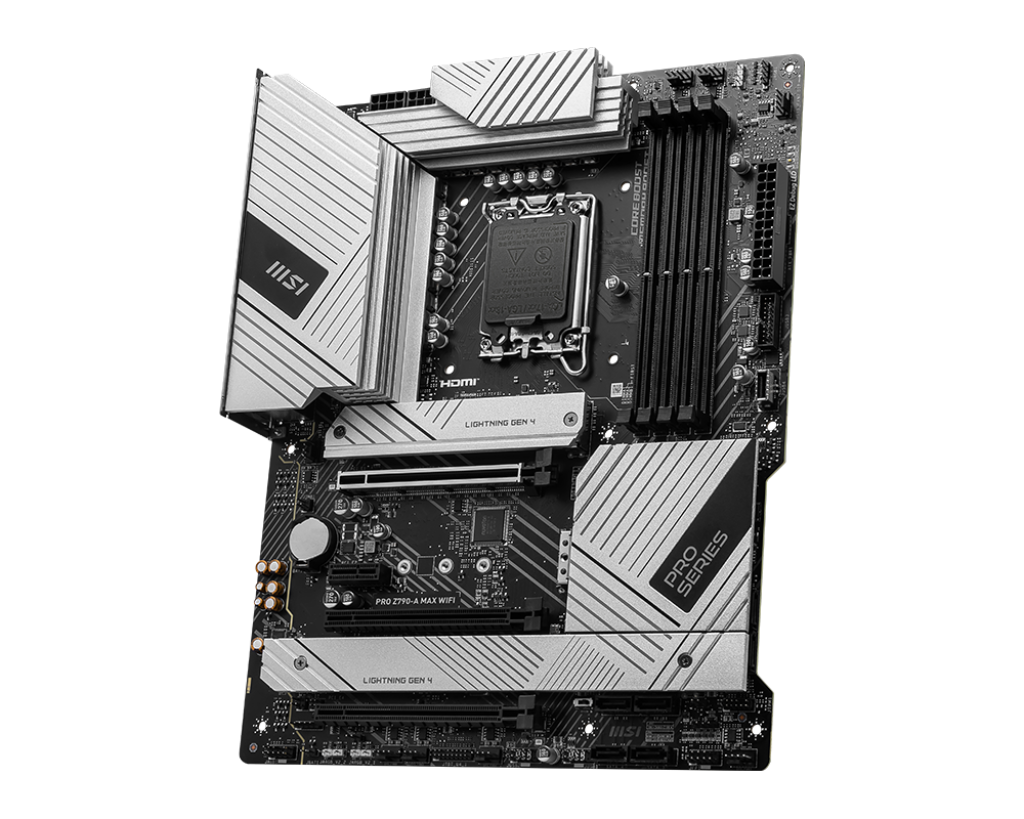 MSI PRO Z790-A MAX WIFI (Wi-Fi 7), Intel 14th 13th 12th Series, LGA 1700/DDR5/PCIe 5.0/4xM.2 - ATX Gaming MotherBoard
