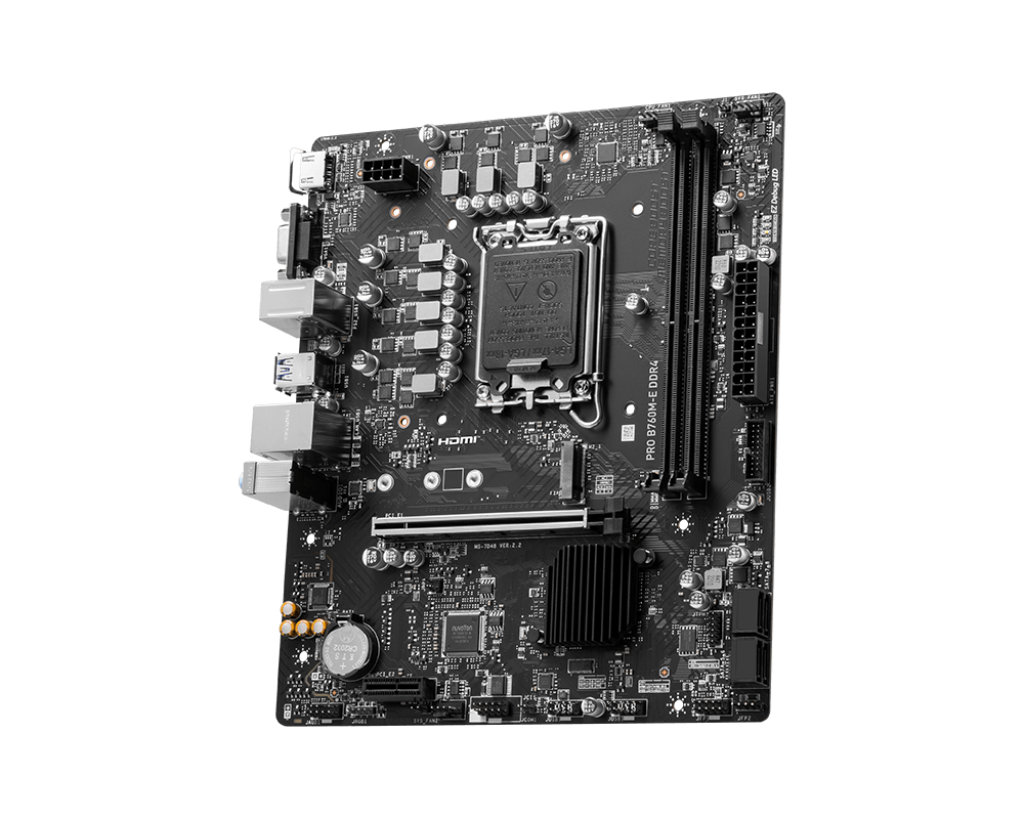 MSI PRO B760M-E, Intel 13th 12th Series, LGA 1700/DDR4/PCIe 4.0/1xM.2 - mATX Gaming MotherBoard