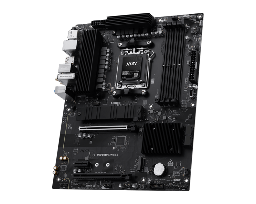MSI PRO B850-S WIFI6E, AMD RYZEN 7000 8000 9000 Series AM5/DDR5/PCIe 5.0/2xM.2 - ATX Gaming MotherBoard