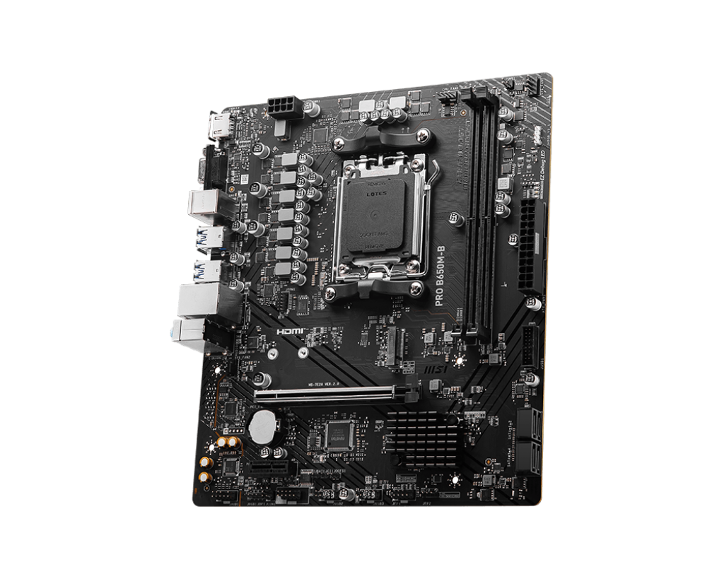 MSI PRO B650M-B AMD RYZEN 7000 Series AM5/DDR5/PCIe 4.0/1xM.2 - mATX Gaming MotherBoard