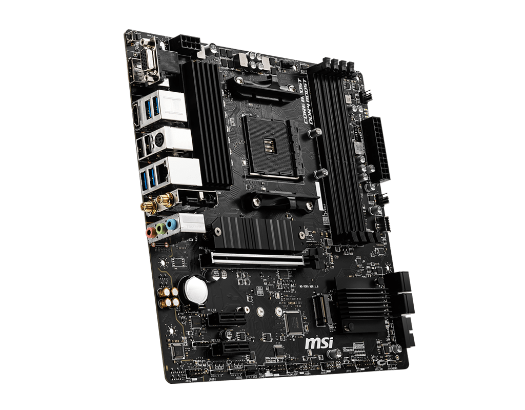 MSI B550M PRO-VDH WIFI, AMD AM4 RYZEN 5000, 4000, 3000 Series /DDR4/PCIe 4.0/2xM.2 - mATX Motherboard