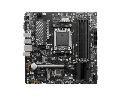 MSI PRO B650M-P AMD RYZEN 7000 Series AM5/DDR5/PCIe 4.0/2xM.2 - mATX Gaming MotherBoard