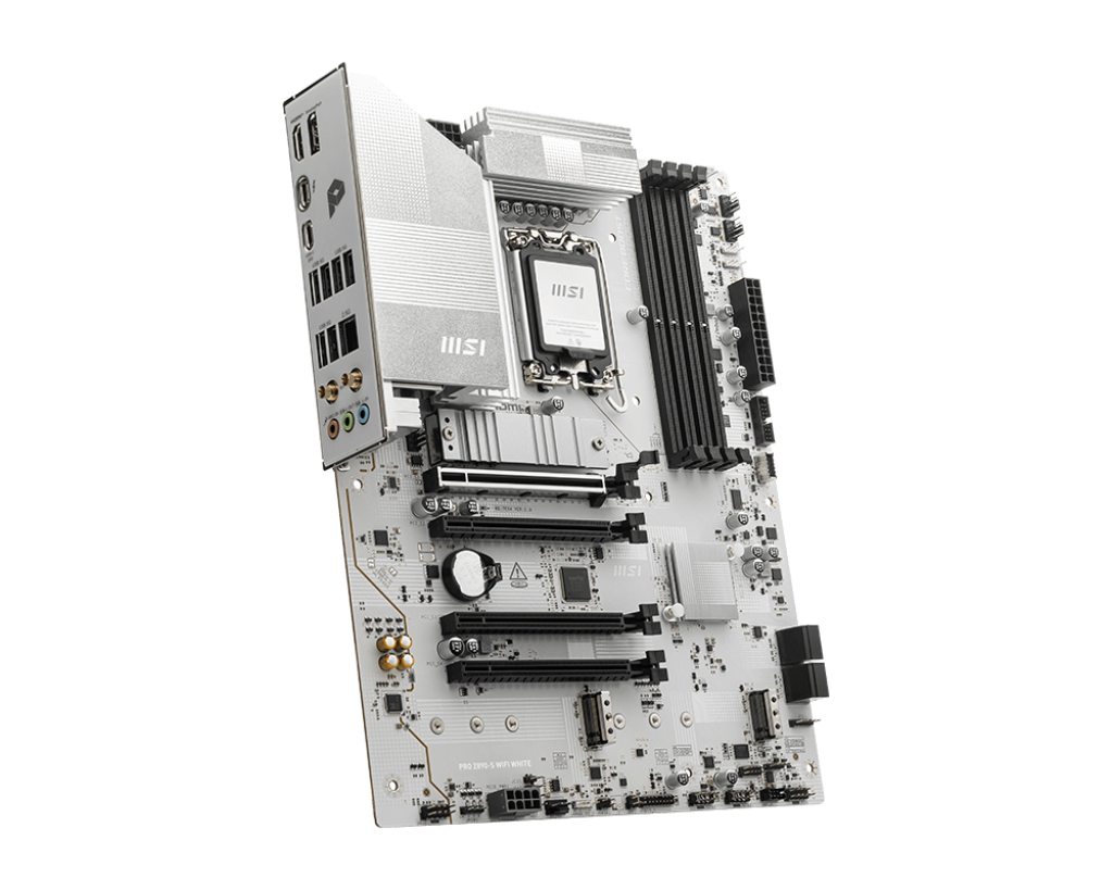 MSI PRO Z890-S WIFI WHITE (Wi-Fi 7), Intel Core Ultra (Series 2), LGA 1851/DDR5/PCIe 5.0/3xM.2 - ATX Gaming MotherBoard