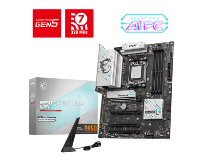 MSI B850 GAMING PLUS WIFI (Wi-Fi 7) AMD RYZEN 7000 8000 9000 Series AM5/DDR5/PCIe 5.0/3xM.2 - ATX Gaming MotherBoard
