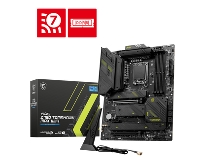MSI MAG Z790 TOMAHAWK MAX WIFI (Wi-Fi 7), Intel 14th 13th 12th Series, LGA 1700/DDR5/PCIe 5.0/4xM.2 - ATX Gaming MotherBoard