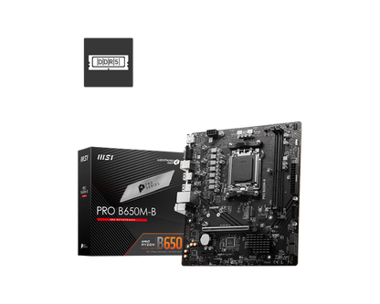 MSI PRO B650M-B AMD RYZEN 7000 Series AM5/DDR5/PCIe 4.0/1xM.2 - mATX Gaming MotherBoard