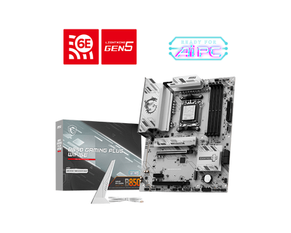 MSI B850 GAMING PLUS WIFI6E AMD RYZEN 7000 8000 9000 Series AM5/DDR5/PCIe 5.0/2xM.2 - ATX Gaming MotherBoard