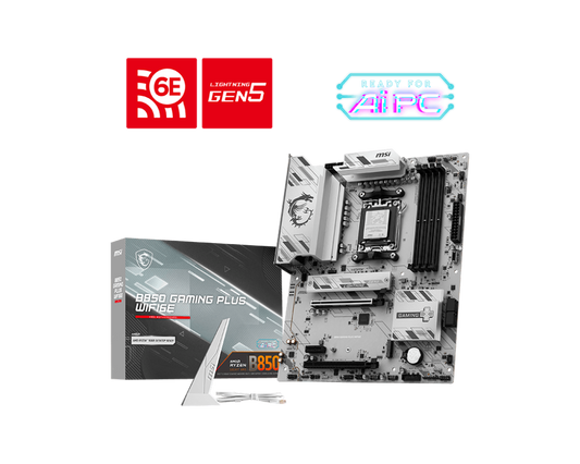 MSI B850 GAMING PLUS WIFI6E AMD RYZEN 7000 8000 9000 Series AM5/DDR5/PCIe 5.0/2xM.2 - ATX Gaming MotherBoard