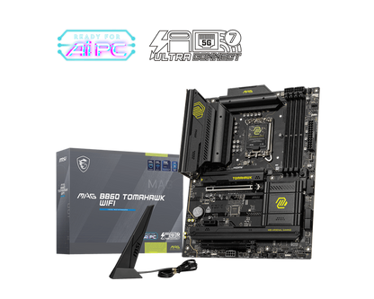 MSI MAG B860 TOMAHAWK WIFI (Wi-Fi 7) Intel Core Ultra (Series 2), LGA 1851/DDR5/PCIe 5.0/3xM.2 - ATX Gaming MotherBoard