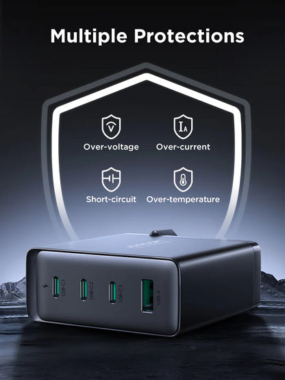 JR-TCG05 140W GaN 3C1A Fast Charger-Black+240W C to C Cable 1.2m-Black-US/UK/EU