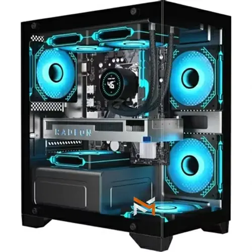 SkyRock Gaming Case Tempered Glass M-ATX , 3Fans FRGB