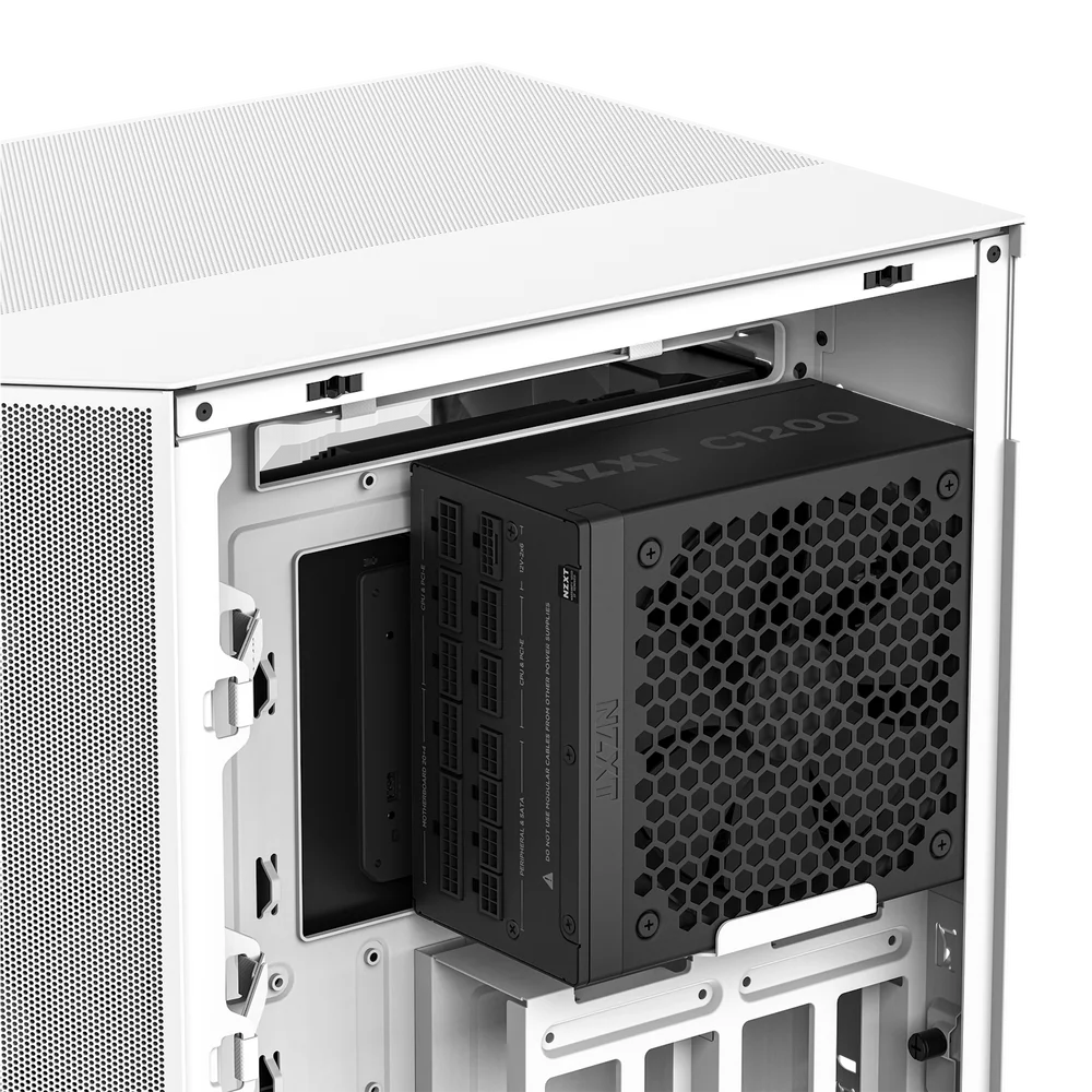 NZXT C1200, 1200W 80+ Gold Full Modular ATX (3.1) (PCIe 5.1) Gaming Power Supply w/ 135mm fluid dynamic bearing fan with Zero Fan Mode (Black)