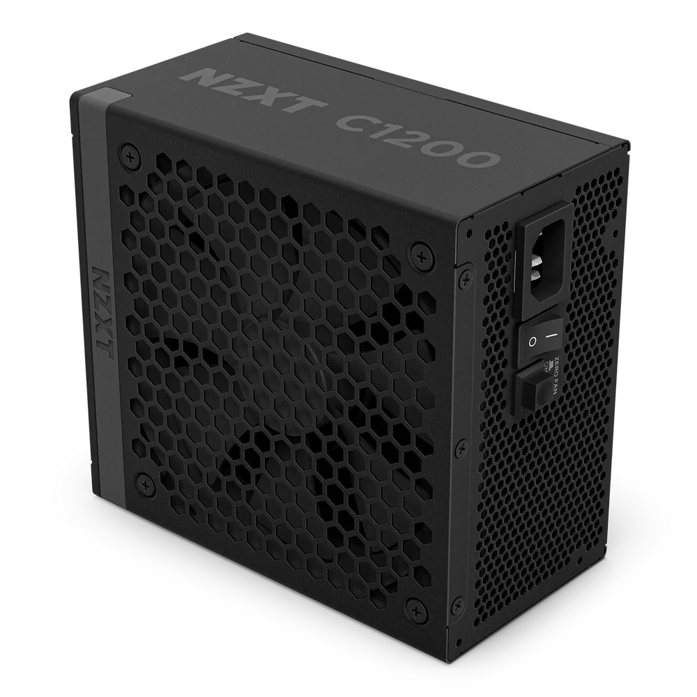 NZXT C1200, 1200W 80+ Gold Full Modular ATX (3.1) (PCIe 5.1) Gaming Power Supply w/ 135mm fluid dynamic bearing fan with Zero Fan Mode (Black)