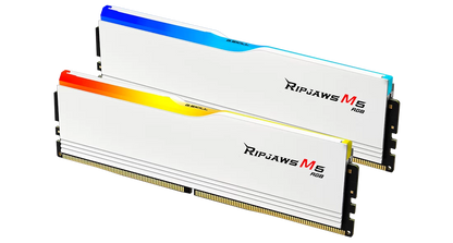 G.SKILL Ripjaws M5 RGB Series 32GB (2x16GB) DDR5 RAM 6000MT/s CL36 Memory Kit - White