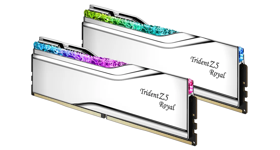 G.SKILL Trident Z5 Royal RGB Series 32GB (2x16GB) DDR5 RAM 6000MT/s CL28 Memory Kit - Silver